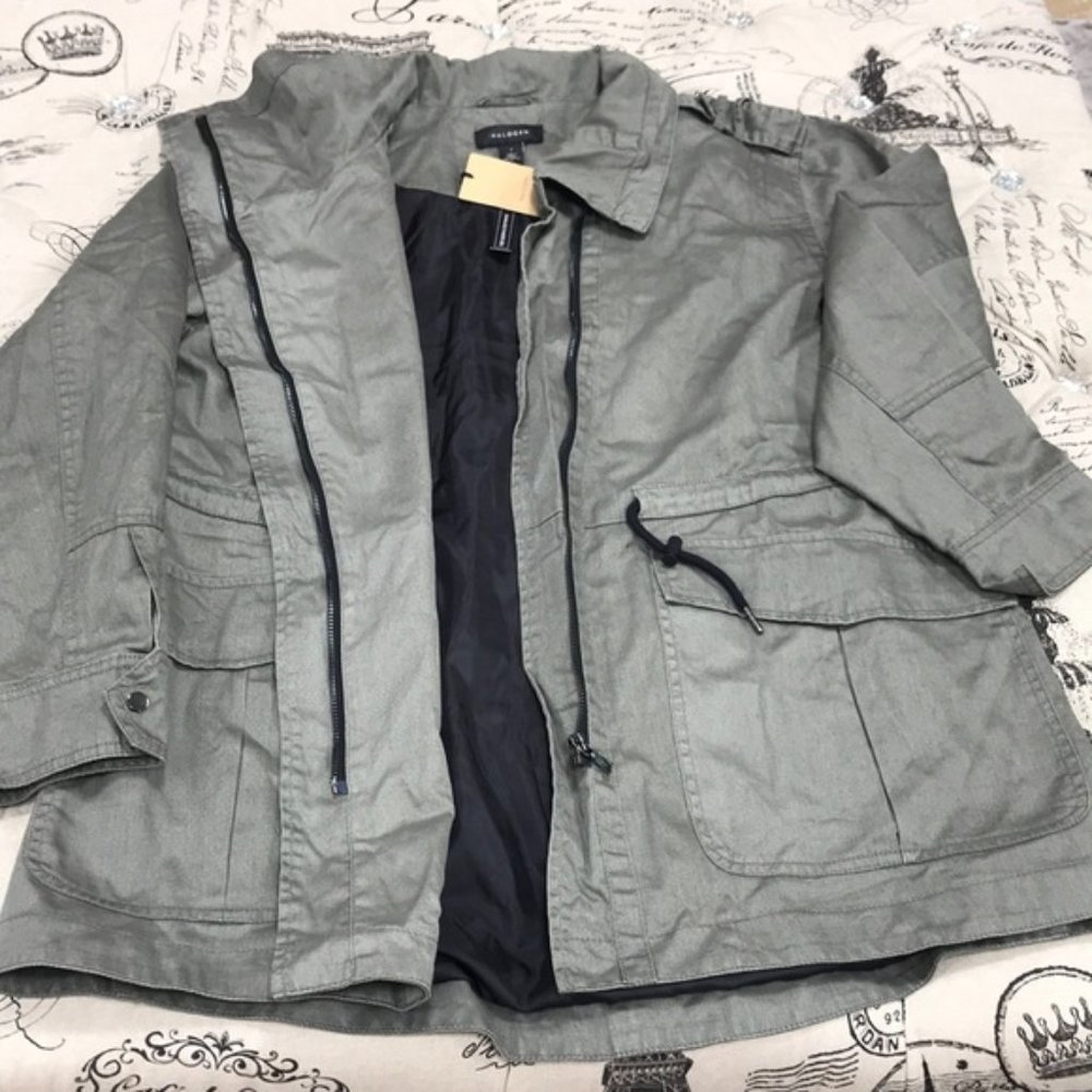 Halogen Drawstring Waist Washed Parka - Picture 6 of 8
